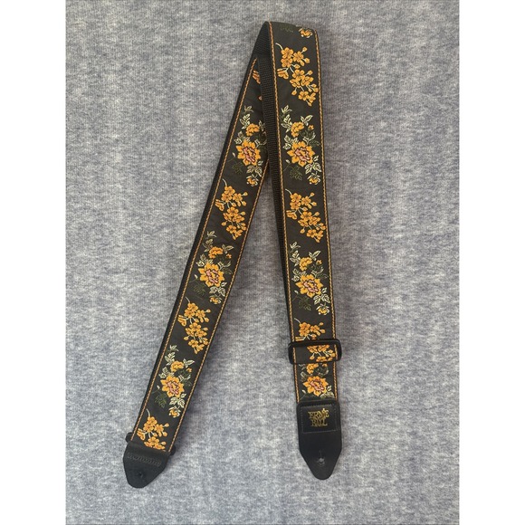 Other - Tangerine Blossom Ernie Ball Guitar Strap‎ / Bass Strap Jacquard W-LH Ends 5363